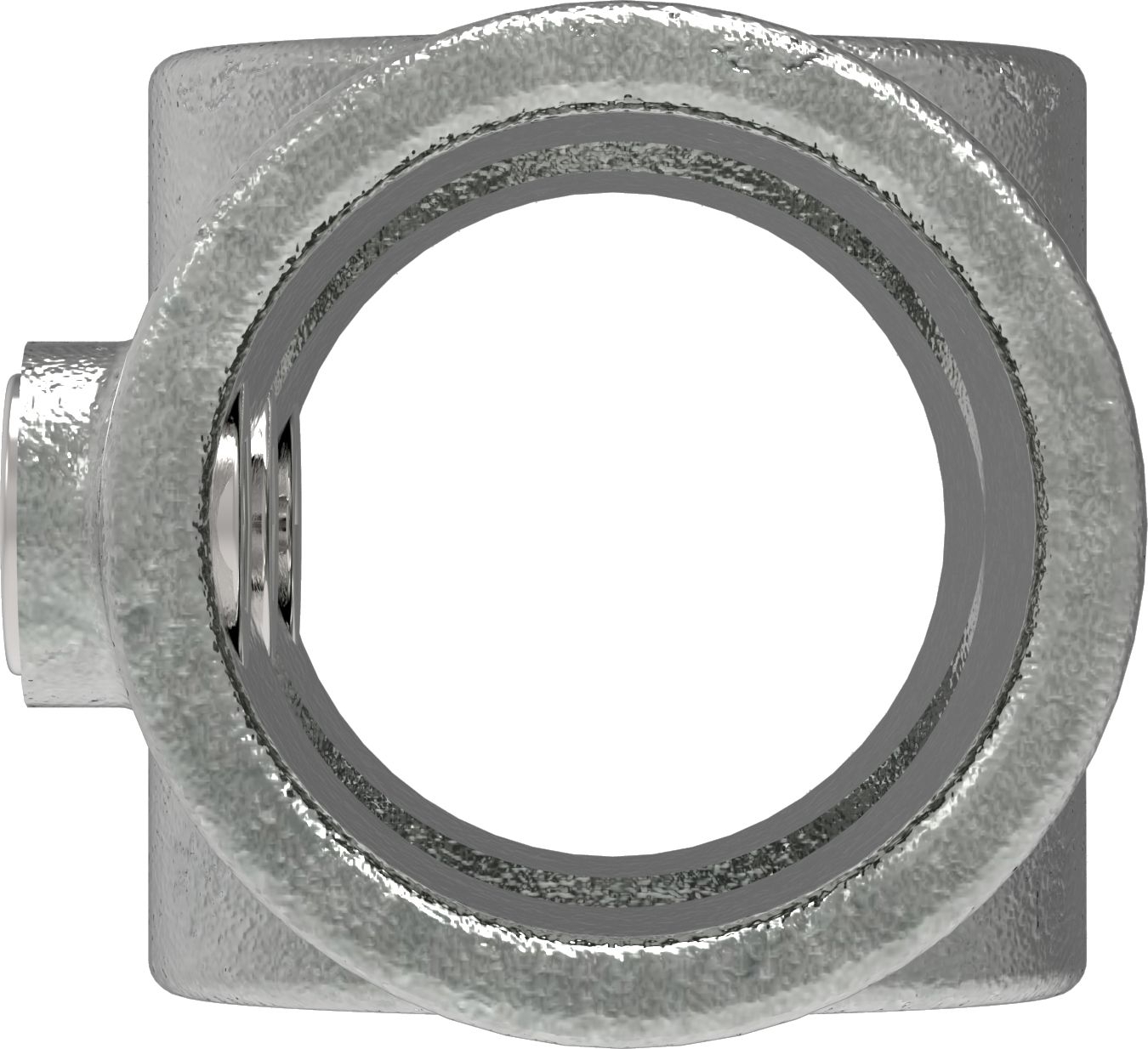 Rohrverbinder Kreuzstueck durchgehend Ø 60-3 mm -2- - Temperguss verzinkt - 119E60-119E60