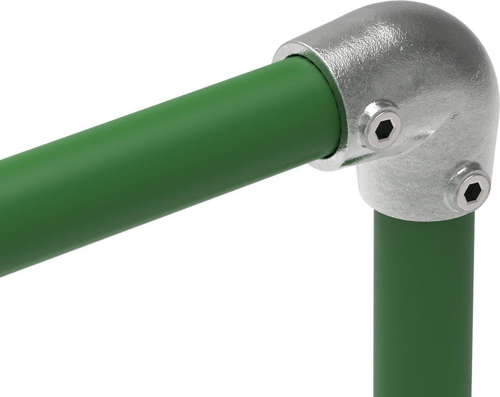 Rohrverbinder Bogen 90° verstellbar 0-11° Ø 48-3 mm -1 1-2- - Temperguss verzinkt - 154D48-154D48