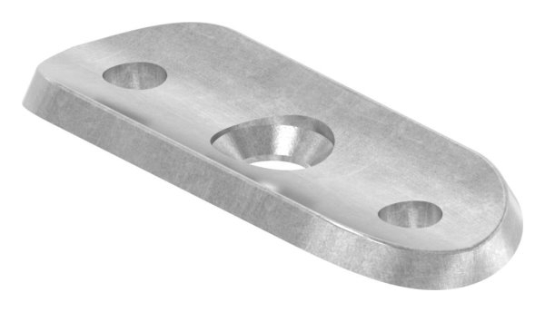 Halteplatte - 64x24x4 mm - fuer Rundrohr Ø 42-4 mm - Stahl S235JR- roh-30-1405.8