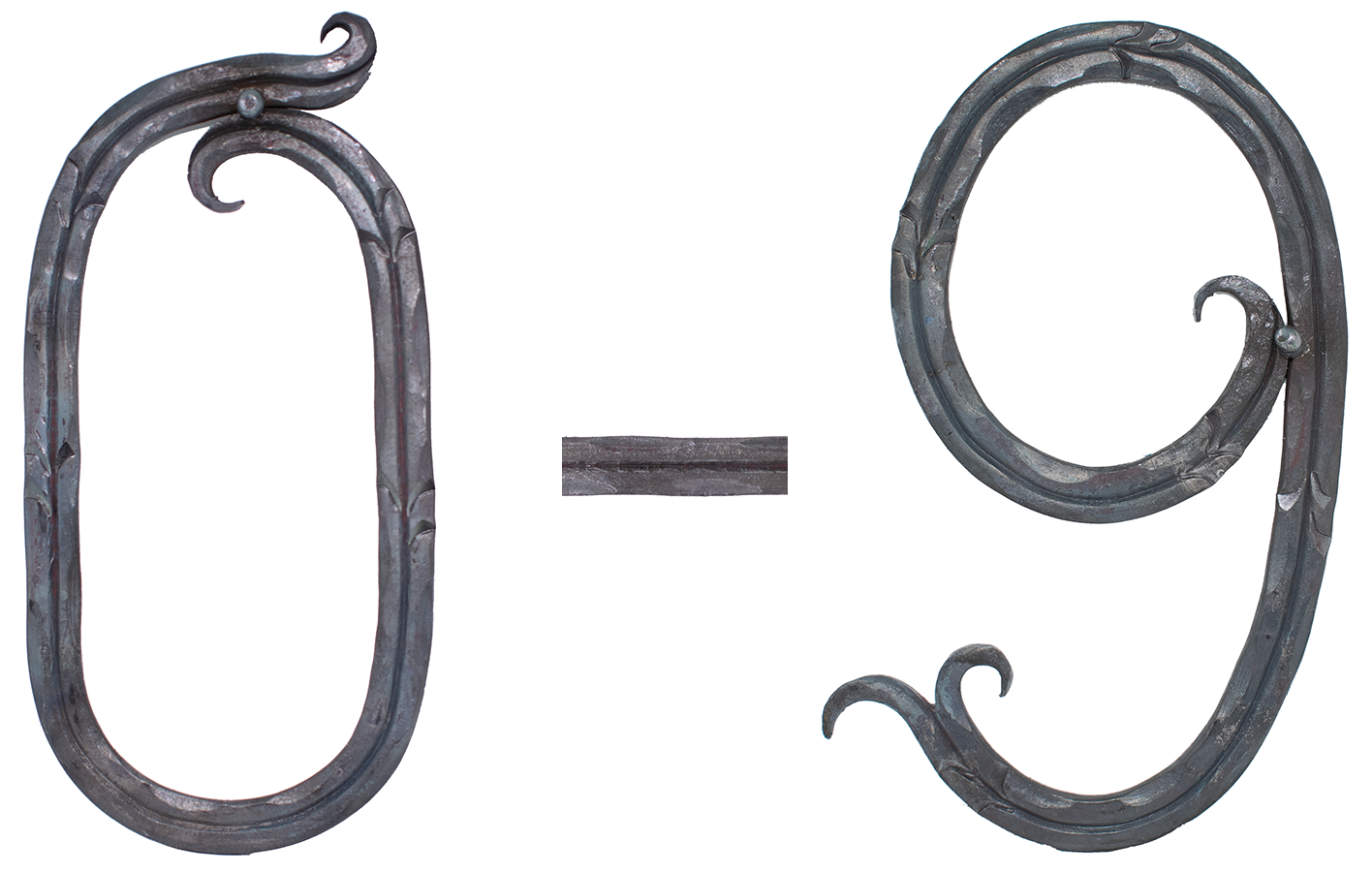 Hausnummer 0 - 9 - Abmessung- 18x10 cm - Material- 12x5 mm - Stahl -Roh- S235JR-30.3100