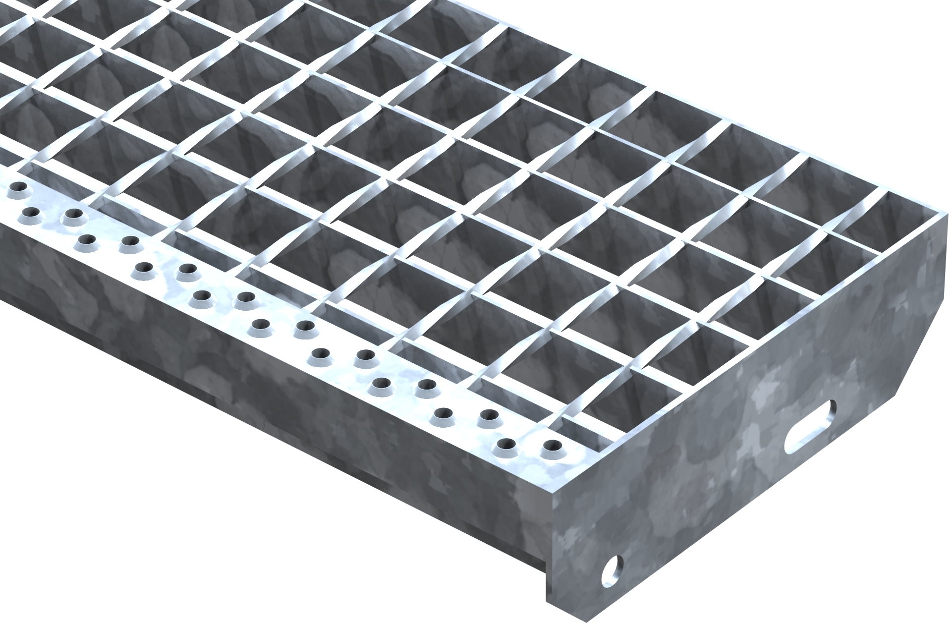 Schweisspressroststufe Metallstufe 1000x305 mm Masche 34-38 mm Tragstab 30-3 mm S235JR feuerverzinkt-25-1003030303.7