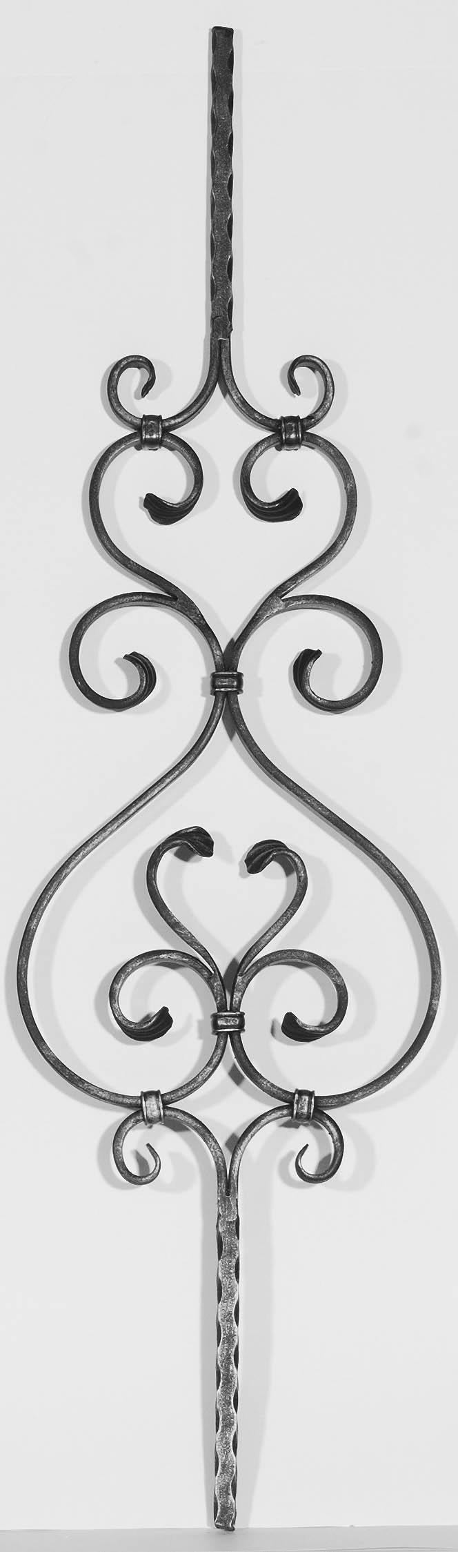 Zierstab - Laenge- 900 mm - Material- 12x12 mm - gehaemmert - Stahl -Roh- S235JR-30-1070.8