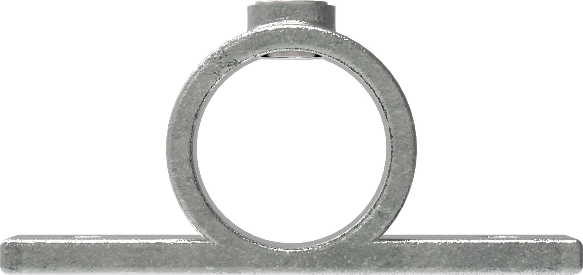 Rohrverbinder - Befestigungsring mit Flansch 2 Bohrungen - 198B34 - 33-7 mm - 1- - Feuerverzinkt u. Elektrogalvanisiert-198B34