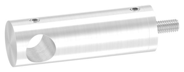 Querstabhalter V2A Edelstahl Lang 68 mm – Anschluss FLACH passend fuer Rundstaebe 14 mm inkl- Schrauben-11-1051.4