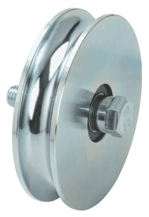 Schiebetorrolle Rundrille verzinkt Ø 200 mm Schiene Ø 20 mm 2 Kugellager 600 kg-88-11315.200