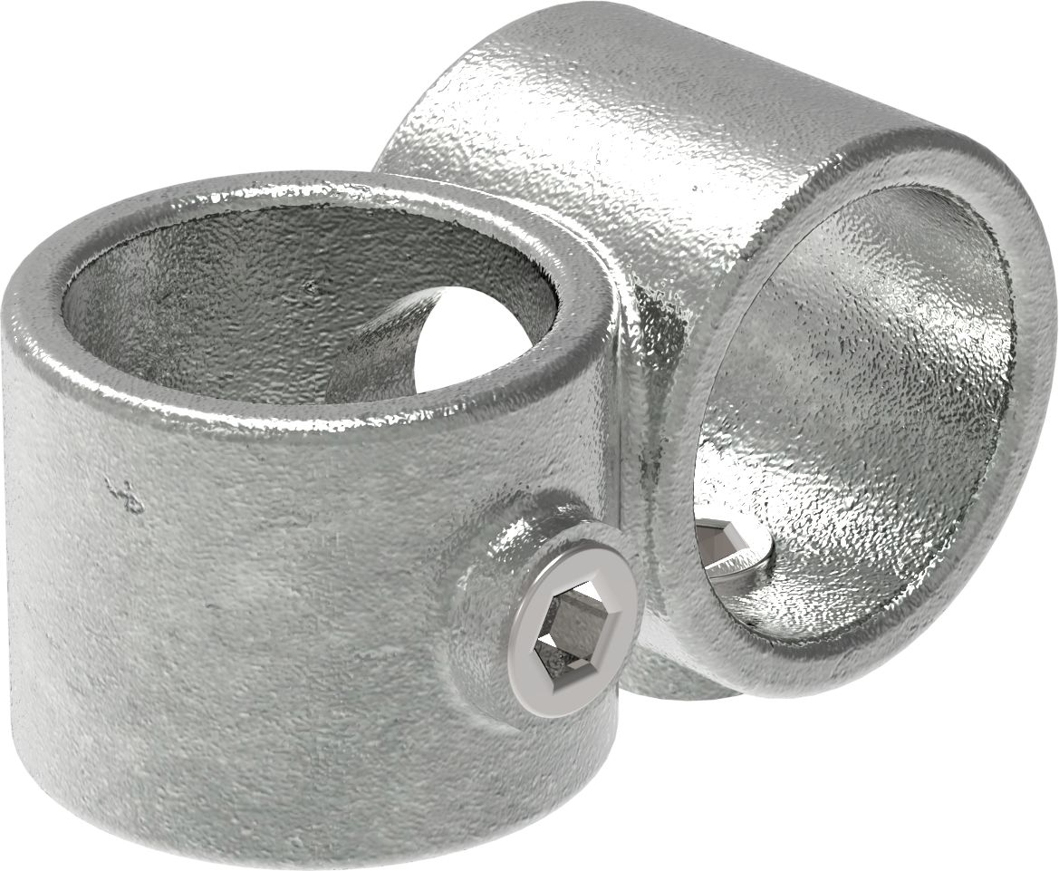 Rohrverbinder Kreuzstueck vorgesetzt 90° reduziert Ø 48-3 mm -1 1-2- - 33-7 mm -1- - Temperguss verzinkt - 161D48-B34-161D48-B34