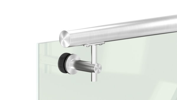 Handlaufhalter hoehenverstellbar mit Halteplatte fuer flachen Anschluss V2A-11-2066.4