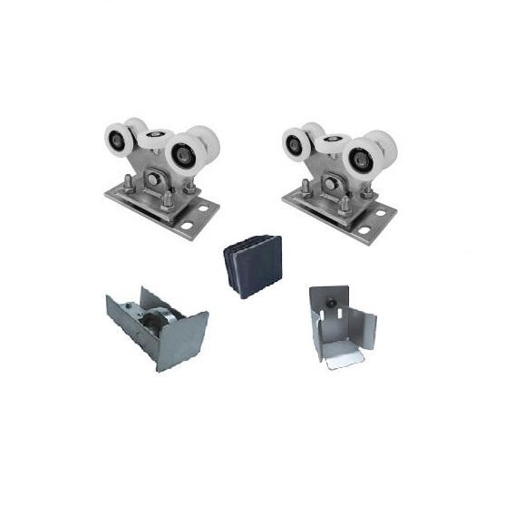 Laufwagen-Set Stahl verzinkt fuer Profil 70x70 mm mit Nylonrollen-89-11SV70X70ECONYLON-A.4