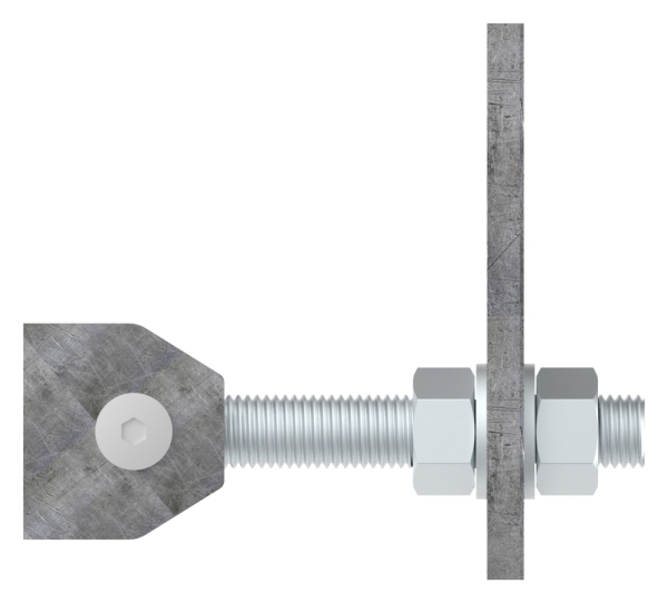 Torband Stahl galvanisch verzinkt M24 Gewinde verstellbar Langlochlasche 180° 200 kg-88-11121-M24.GV
