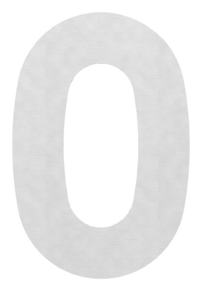 Hausnummer 0 - gross - Masse- 200 mm x 300 mm - V2A-11-8064.4
