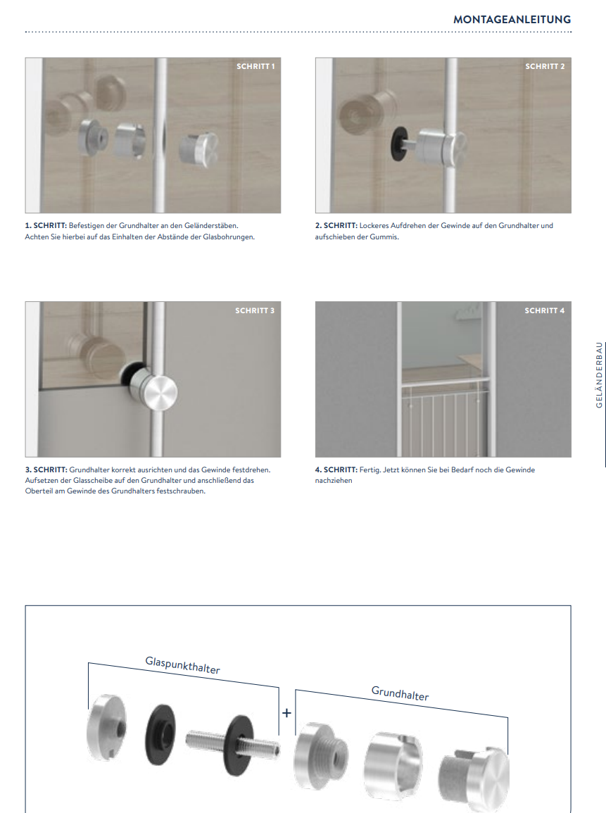 BRENK-fix® Grundhalter fuer Staebe Ø 14mm- ALU-88-11BR-R14M8.ALU