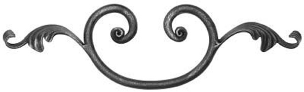 Rundeisenbarock - Masse- 380x110 mm - Stahl S235JR- roh-30-1918.8