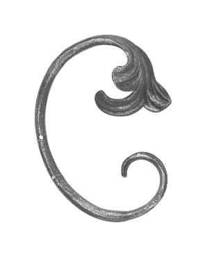 Laendliches Barock - Masse- 120x170 mm - Material- Ø 10 mm - Stahl S235JR- roh-30-1873.8