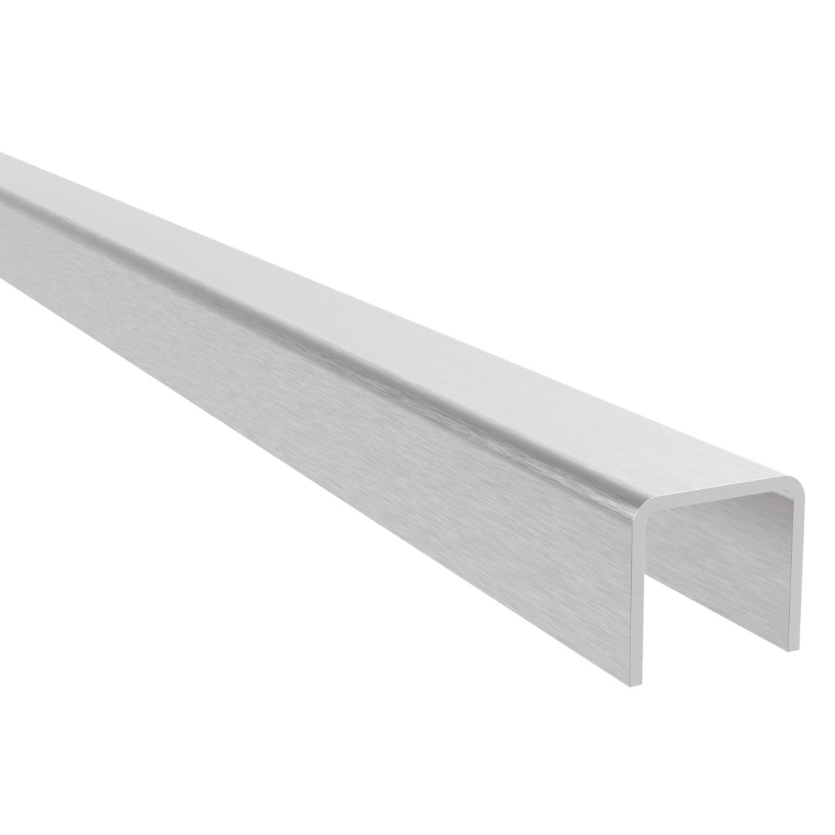 U-Profil Edelstahl V2A 24 x 24 mm geschliffen L=5000 mm-89-11A6900A0245000-A.4