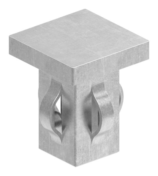 Stahlstopfen flach - fuer Rohr 25x25x1-5-2-0 mm - Stahl S235JR- roh-30-2941.8