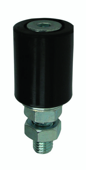 Fhrungsrolle Nylon - Stahl verzinkt  30 mm Gewinde M12 schwarz-89-11H0430B-A.4