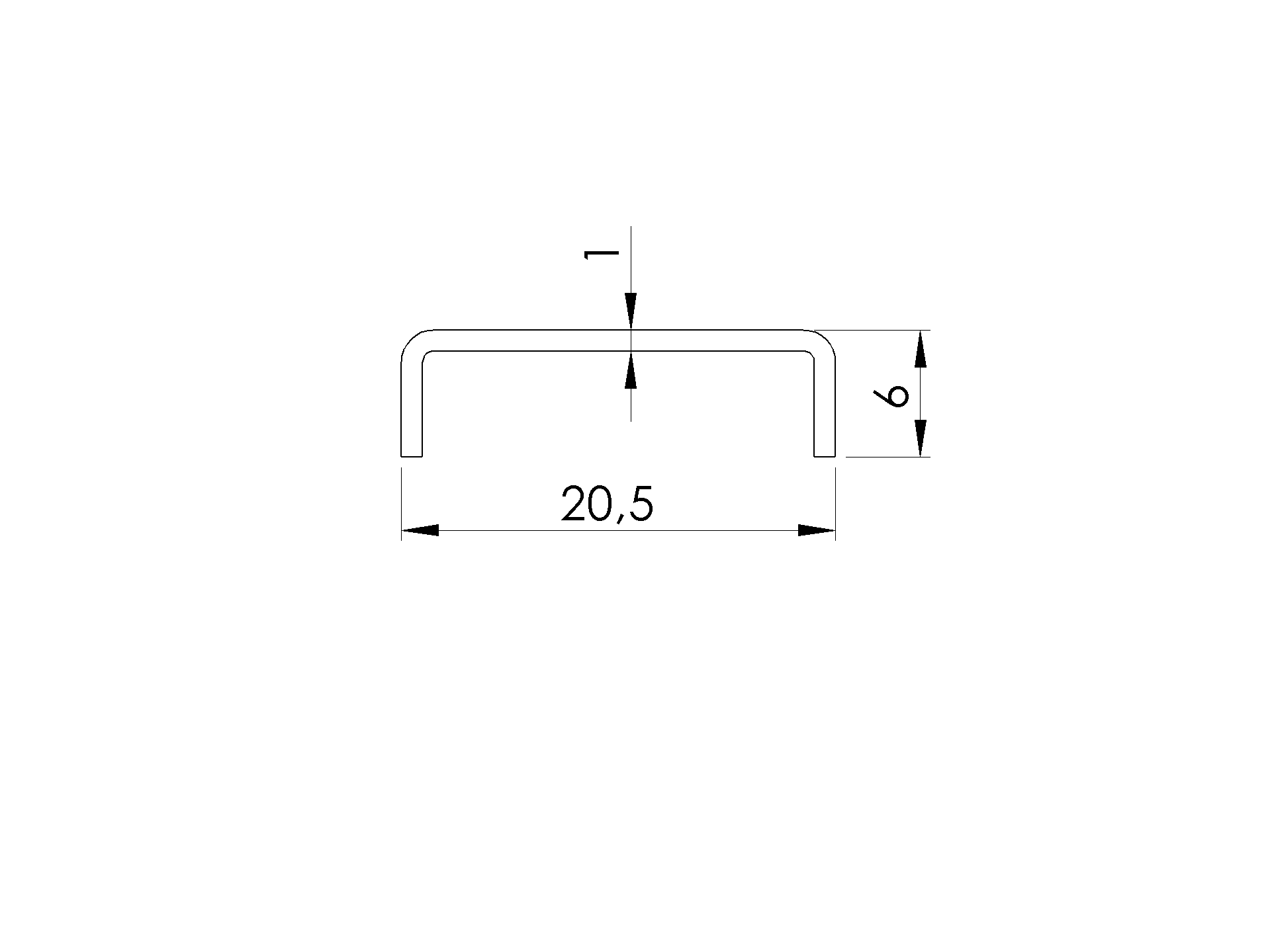 U-Profil fuer Glas Edelstahl V2A 16-00-17-52 mm L=6000 mm geschliffen-89-11A69030186000-A.4