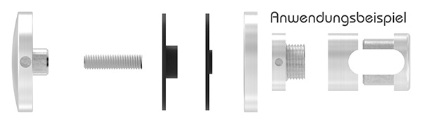 BRENK-fix® Ober- und Unterteil Ø 52mm zu Glas-Halter- ALU-88-11BR-OT52.ALU