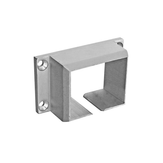 Griffhalterung Flansch Aluminium fuer Glas Satin-ELOX Schwarz-89-11AL6505540SE-A.4