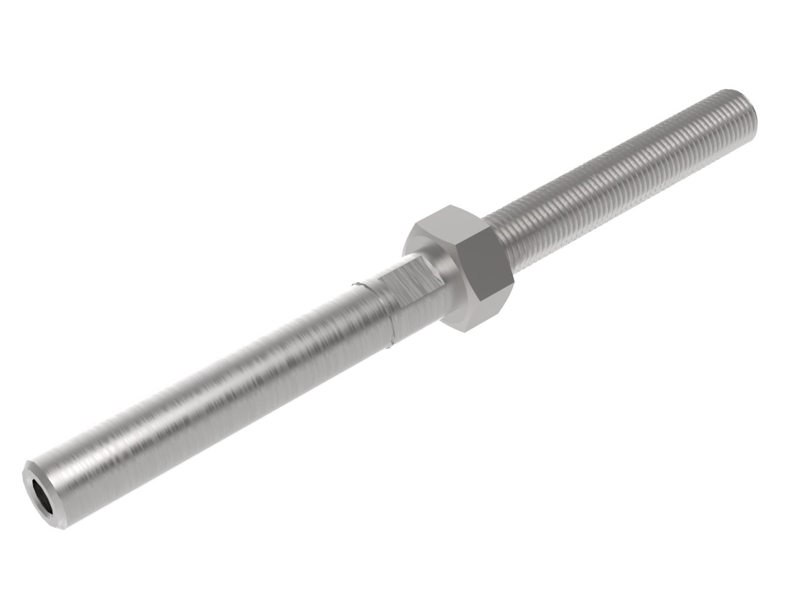 Seilspanner Edelstahl AISI 316 L 108 mm fuer 4 mm Kabel Gewinde M6 Schliff-89-11A14L54-A.4