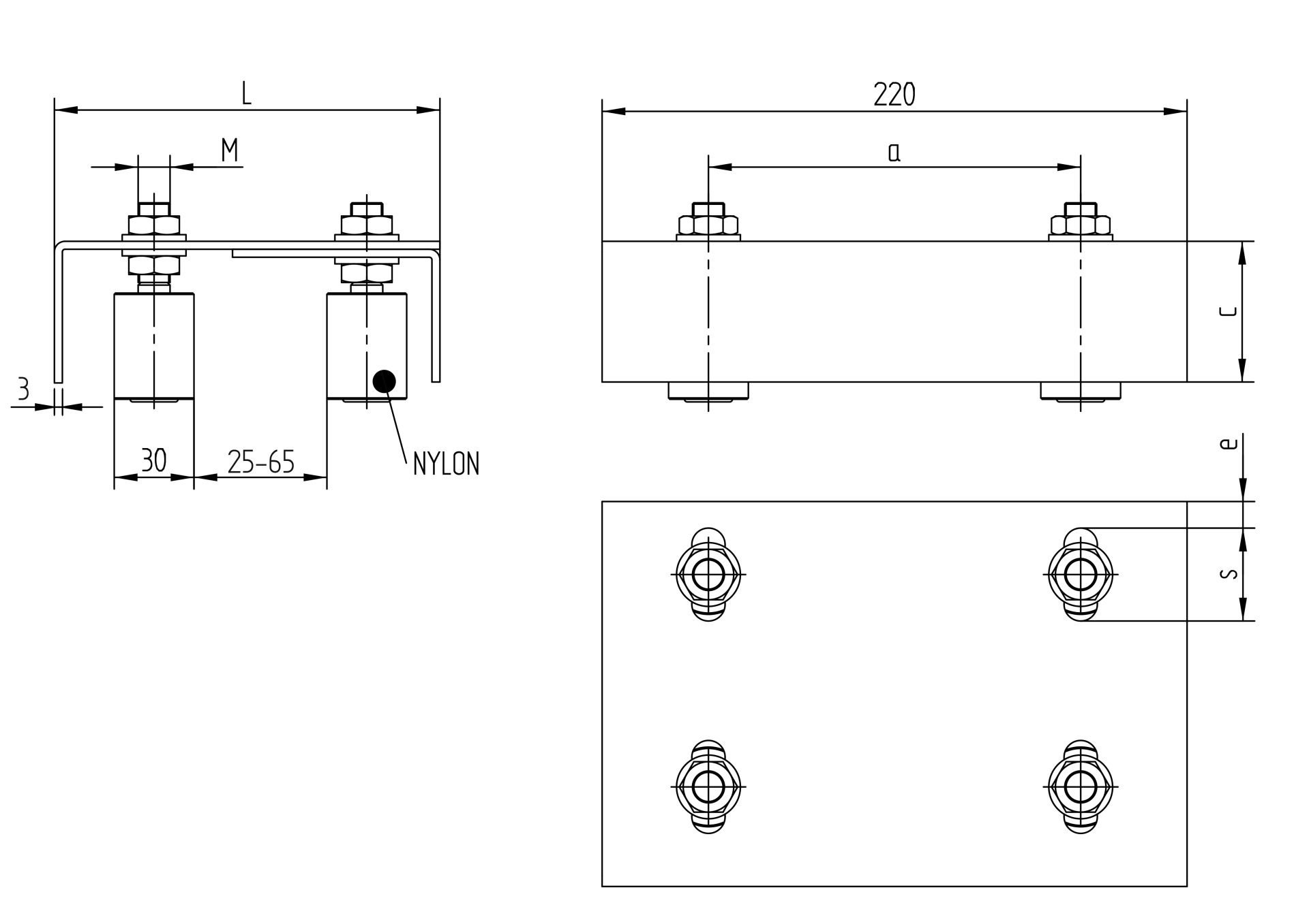 Obere Fuehrung mit 4 Rollen Edelstahl V2A roh verstellbar 135-175 mm-89-11H8124T-A.4