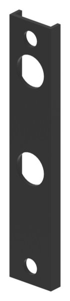 Adapter fuer Gittertorschloesser GTS2- fuer Rundrohre Ø 33 - 60mm- RAL 9005 schwarz-88-1156705-ALU.9005