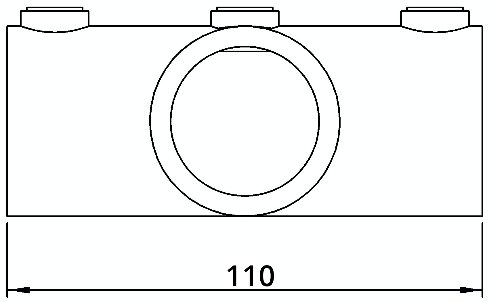 Rohrverbinder - Kreuzstueck verstellbar 0-11° - 156B34 - 33-7 mm - 1- - Feuerverzinkt u. Elektrogalvanisiert-156B34