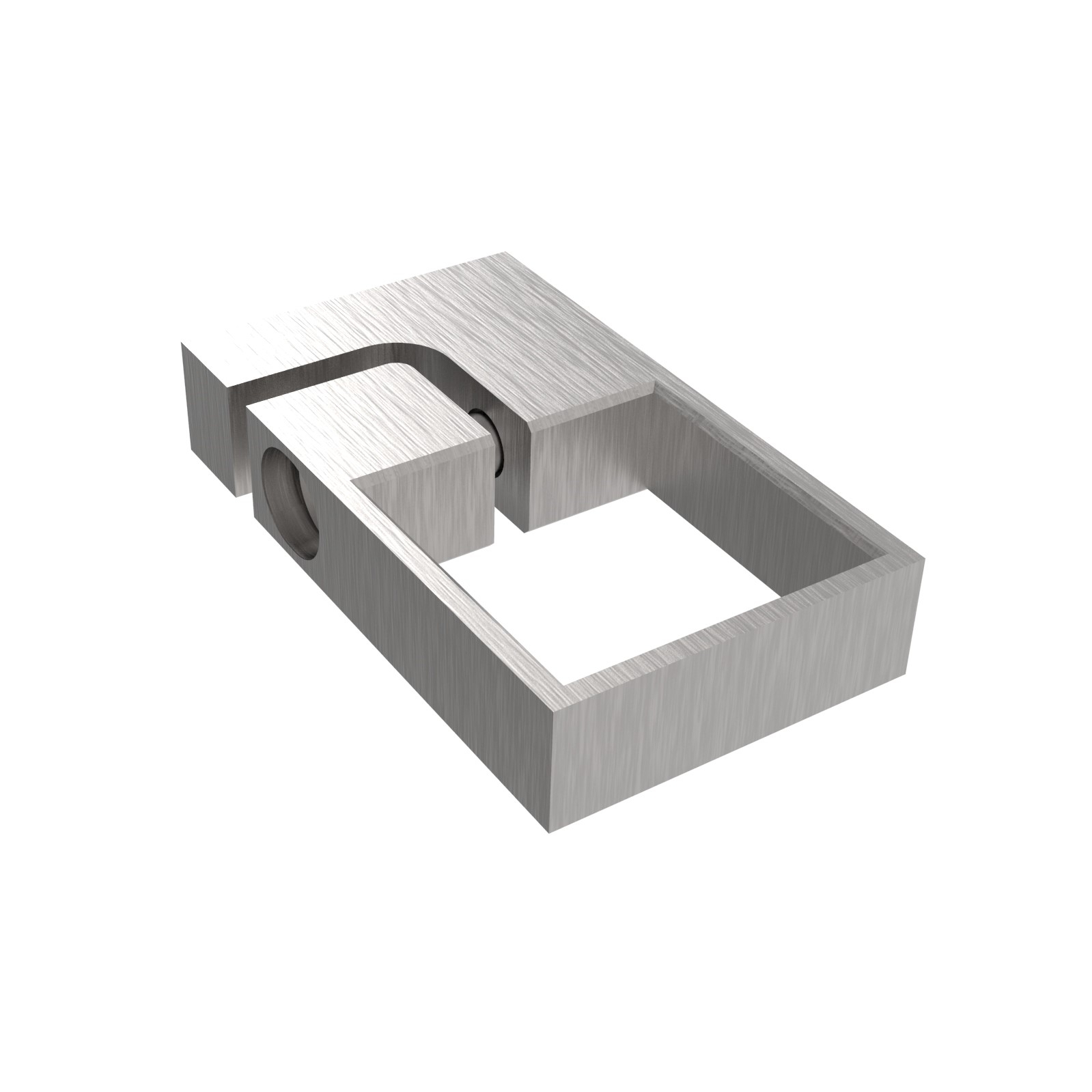 Seitliche Verankerung Edelstahl AISI 304 fuer Pfosten 40x40x2 mm geschliffen-89-11A3507040-A.4