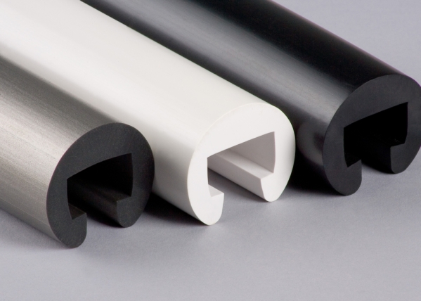 Kunststoffhandlauf Ø 40mm fuer 25 x 15mm- graualuminium- 25 Meter-88-11R40.019