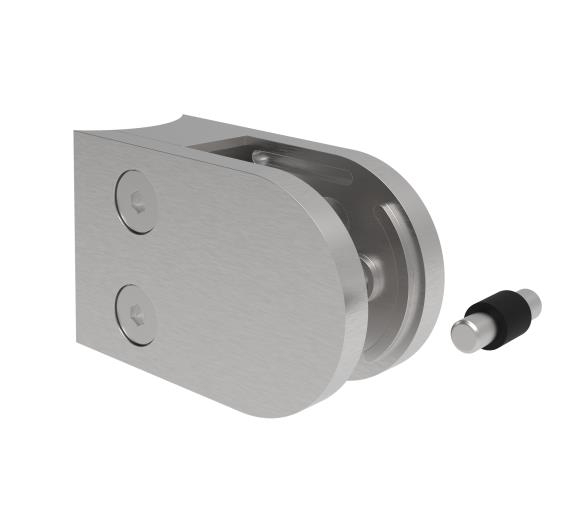 Glasklemme Edelstahl AISI 316 Schliff fuer Rundpfosten D48-3-89-11A142500048-A.4