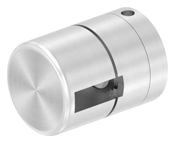 BRENK-fix® Grundhalter fuer Flachstaebe 20 x 6mm- ALU-88-11BR-F206M8.ALU