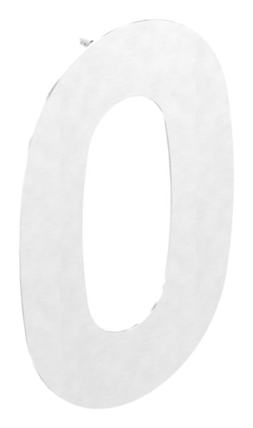 Hausnummer 0 - gross - Masse- 200 mm x 300 mm - V2A-11-8064.4