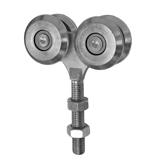 Rollenapparat Stahl verzinkt fuer Profil 33x34 mm M8 4-raedrig bis 90 kg-89-11H0833X34-A.4