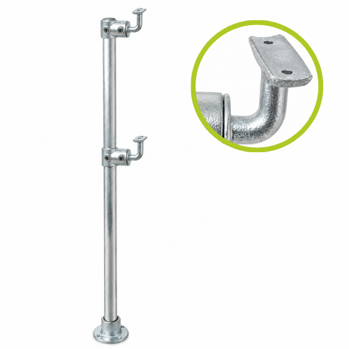 Rohrverbinder Handlaufaufnahme Ø 42-4 mm -1 1-4- - Temperguss verzinkt - 748C42-748C42