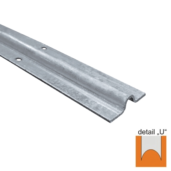 Bodenlaufschiene Stahl verzinkt 60x16x3-0 mm L=6000 mm U-Rille R8-89-11H39U6000-A.4