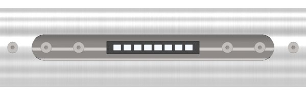 LED Handlauf V2A Ø 42-4x2-0 mm L 400 mm 4000 K Neutralweiss-88-11LED-MUSTER-1.4000K