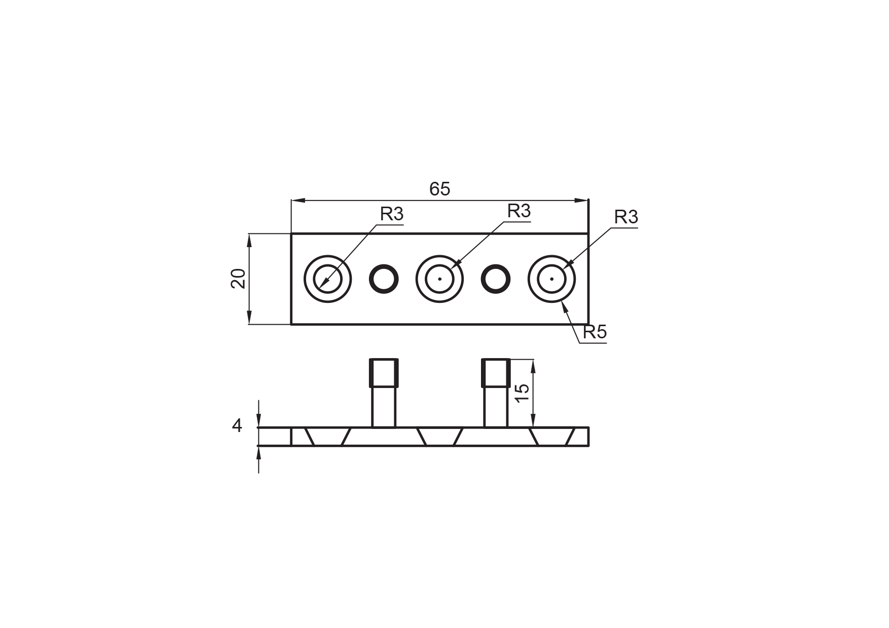 Bodenfuehrung Edelstahl AISI 304 fuer Holzschiebetueren geschliffen-89-11WSP910011-A.4