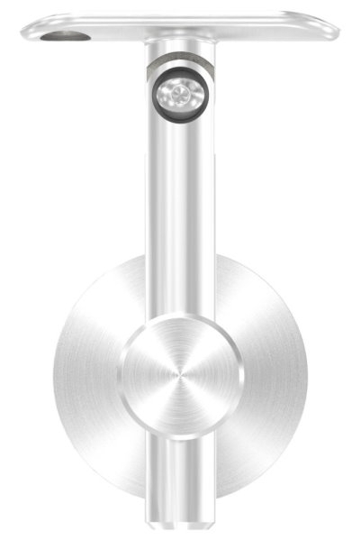 Handlaufhalter V2A fuer Rohr 42-4 mm- Wandabstand 80 mm- Ronde Ø 50 mm- mit Gelenk-11-2067.4