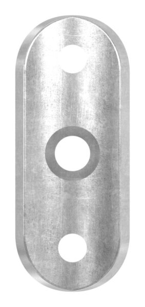 Halteplatte - 64x24x4 mm - fuer Rundrohr Ø 42-4 mm - Stahl S235JR- roh-30-1405.8