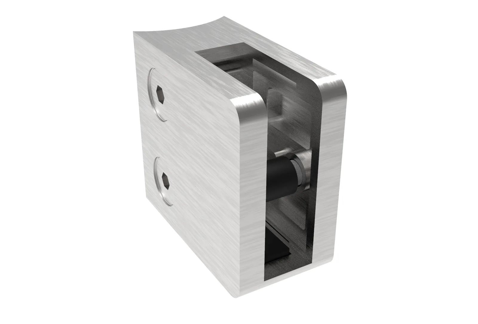 Glasklemme - Masse- 45x45x25 mm - fuer Anschluss- Ø 42-4 mm - Inkl- Stift und SICHERUNGSBODEN-18-2142S-A.4