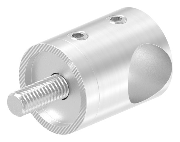 Querstabhalter FLACH Edelstahl  V2A Gelaender Stabhalter fuer Rundstaebe 14 mm inkl- Schrauben-11-1012.4