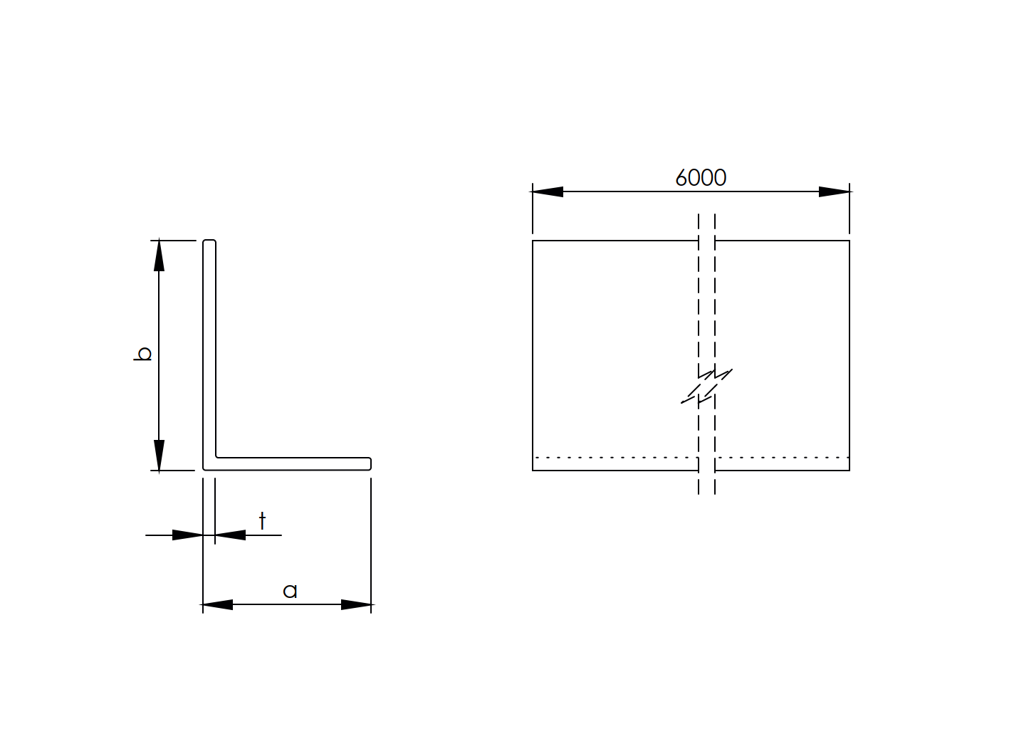 Aluminium-L-Profil Aluminium 80x40x3 mm 6000 mm Rohzustand-89-11ALL80X40X36000-A.4