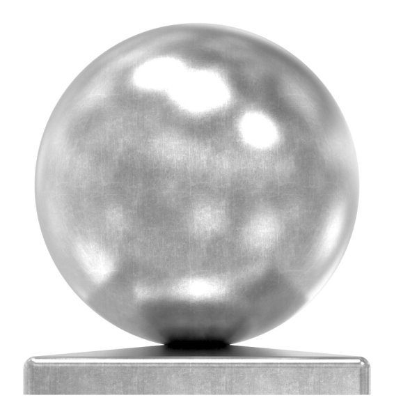 Pfeilerbedecker fuer Quadratrohr - 80x80 mm - mit Kugel Ø 80 mm - Stahl -Roh- S235JR-30-2454K.8