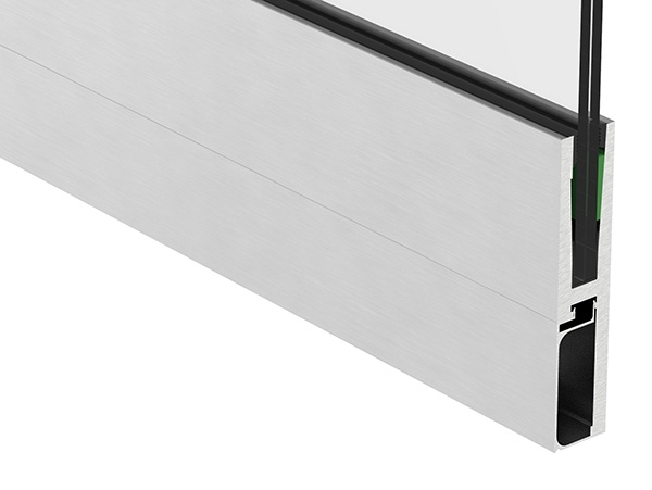 Abdeckung fuer Ganzglasgelaender - MASSIV2 - Laenge- 3000 mm - seitliche Montage - Aluminium-12-2203.6