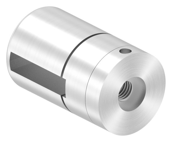 BRENK-fix® Grundhalter fuer Flachstaebe 30 x 6mm- ALU-88-11BR-F306M8.ALU