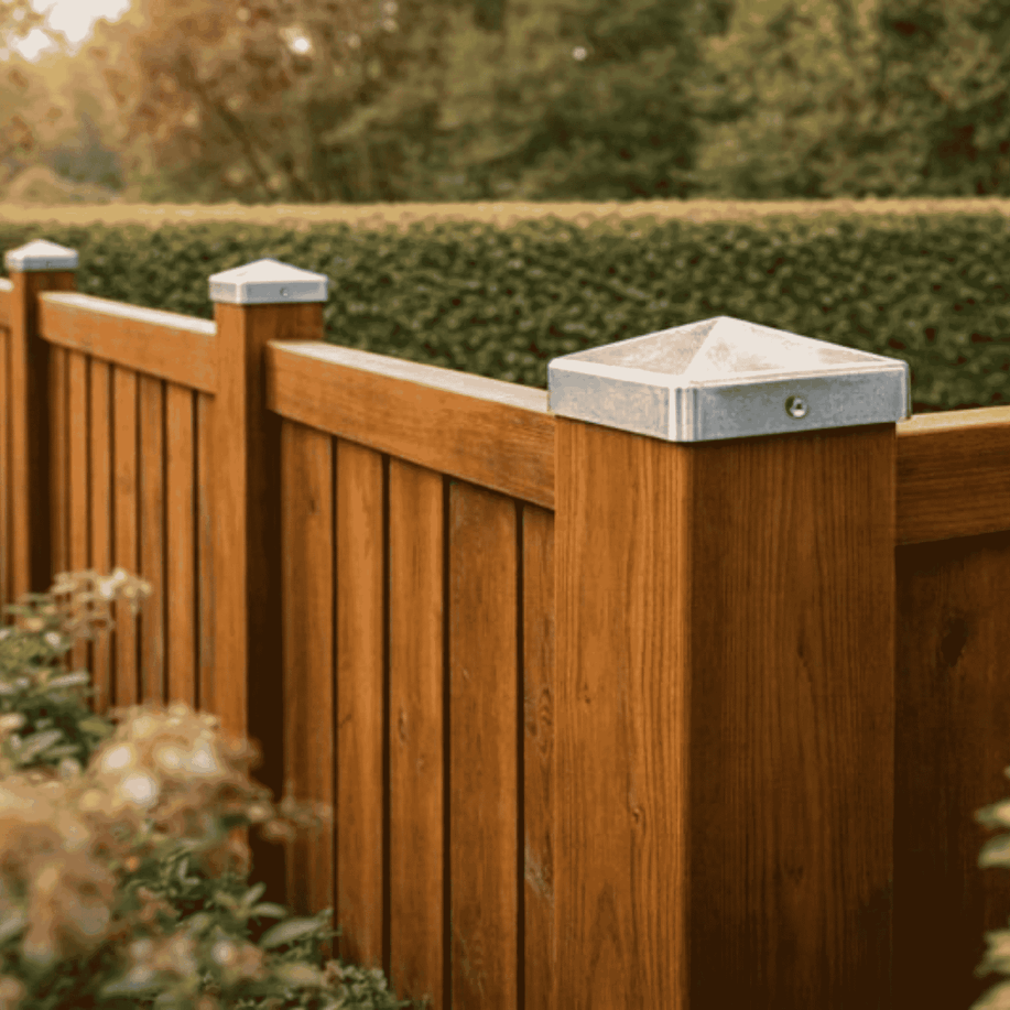 Pfostenkappe 90x90 mm Stahl verzinkt – 10er Set fuer Holzpfosten inkl. Schrauben-60220-90-011