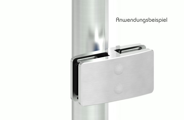 Sichtschutz Mittelglasklemme Edelstahl V2A -1-4301- eckig Mod- 26-88-1126-MK.V2A