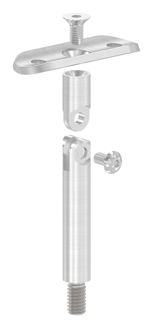 Gelenkstift V2A Ø 12 mm mit Platte fuer Rohr Ø 42-4 mm H 78 mm-88-1160717.240