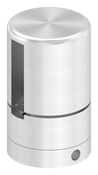 BRENK-fix® Grundhalter fuer Flachstaebe 30 x 6mm- V2A-88-11BR-F306M8.V2A