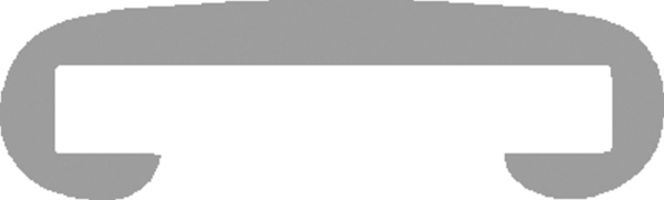 Kunststoffhandlauf fuer 50 x 8mm- weissaluminium- 25 Meter-88-11F508.011